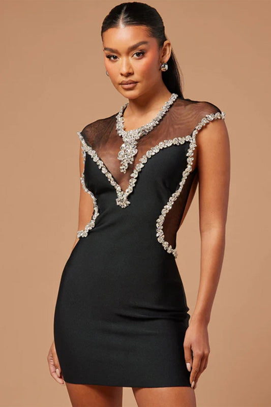 Women Sexy Bandage Mini Bodycon Dress